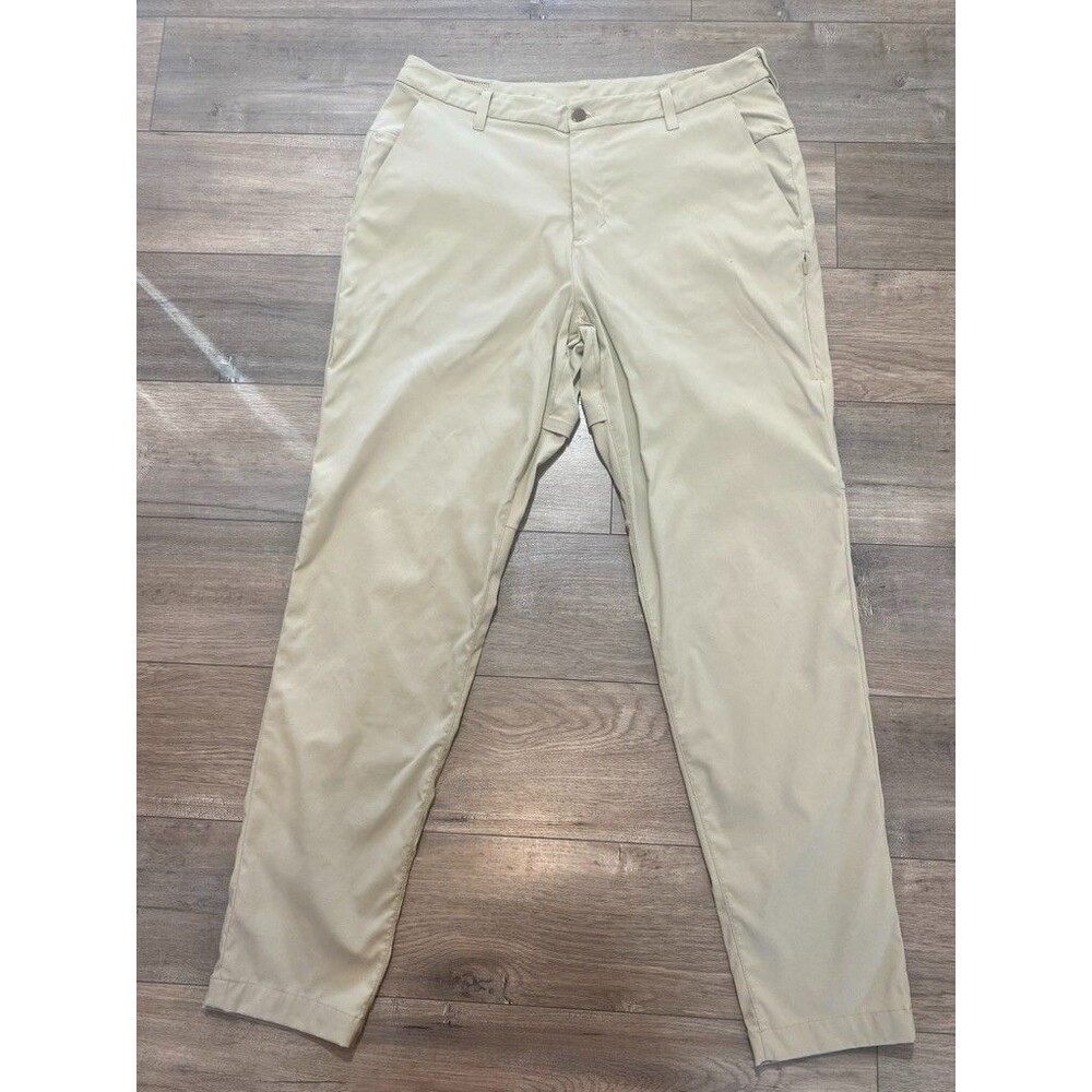 Lululemon ABC Comission 34X32 Tan Stretch Golf Casual Zipper Pocket Pants